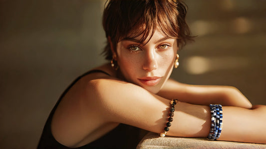 Golden Tide: Baroque Pearl Stud Earrings