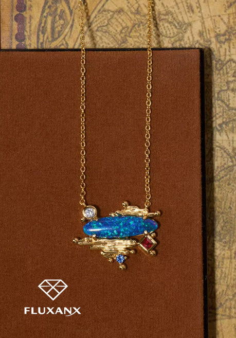 Aurora Baroque Pearl Vintage Pendant Necklace