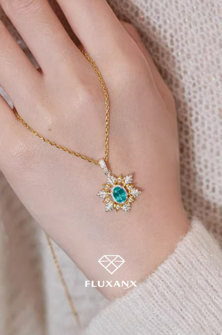 Frostlight Paraiba Pendant Necklace