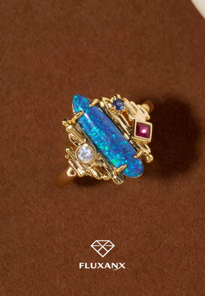 Regal Radiance Vintage Crystal Ring