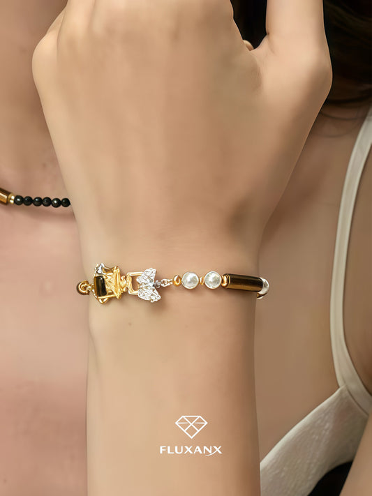 Tiger’s Eye Crystal Beaded Bracelet