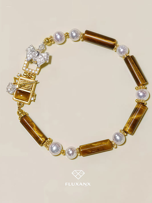 Tiger’s Eye Crystal Beaded Bracelet