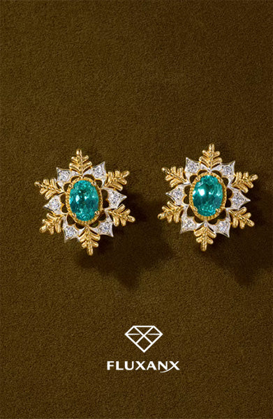 Snowfall Paraiba Glow Stud Earrings