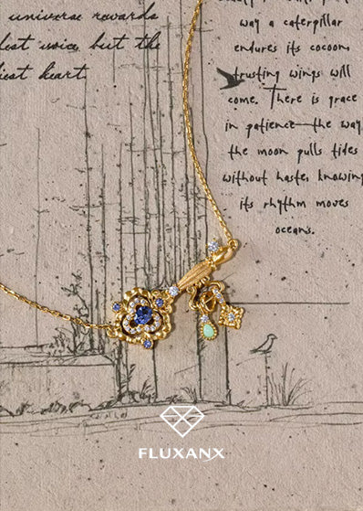 Vintage Key Charm Gold Necklace