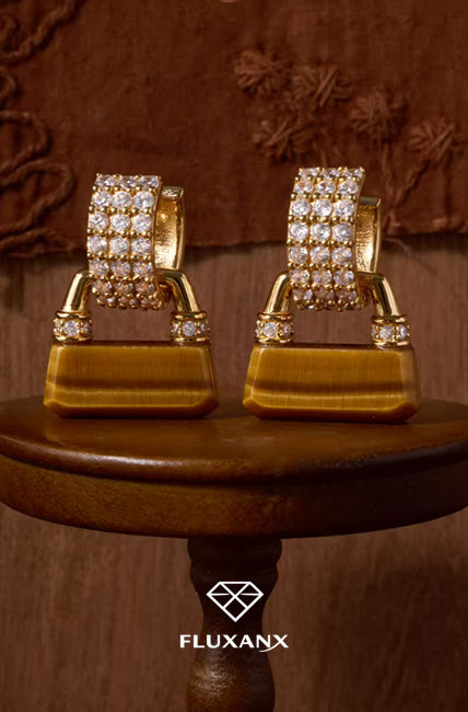 Midnight Tiger’s Eye Silver Earrings